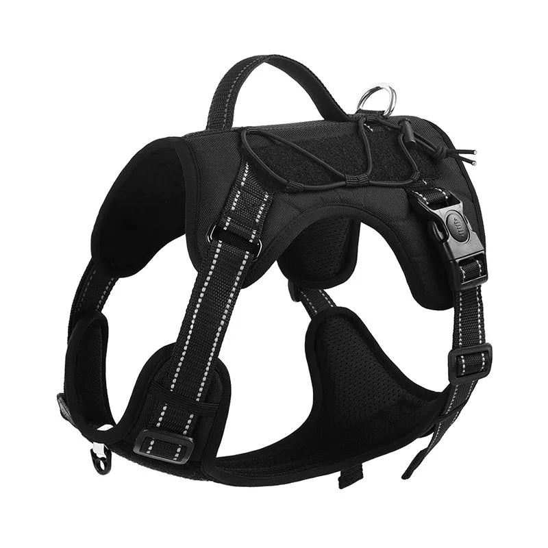 New Reflective Tactical Dog Harness No Pull Adjustable Vest Explosion Proof Durable Pet Chest Strap for Small Medium Large Dogs