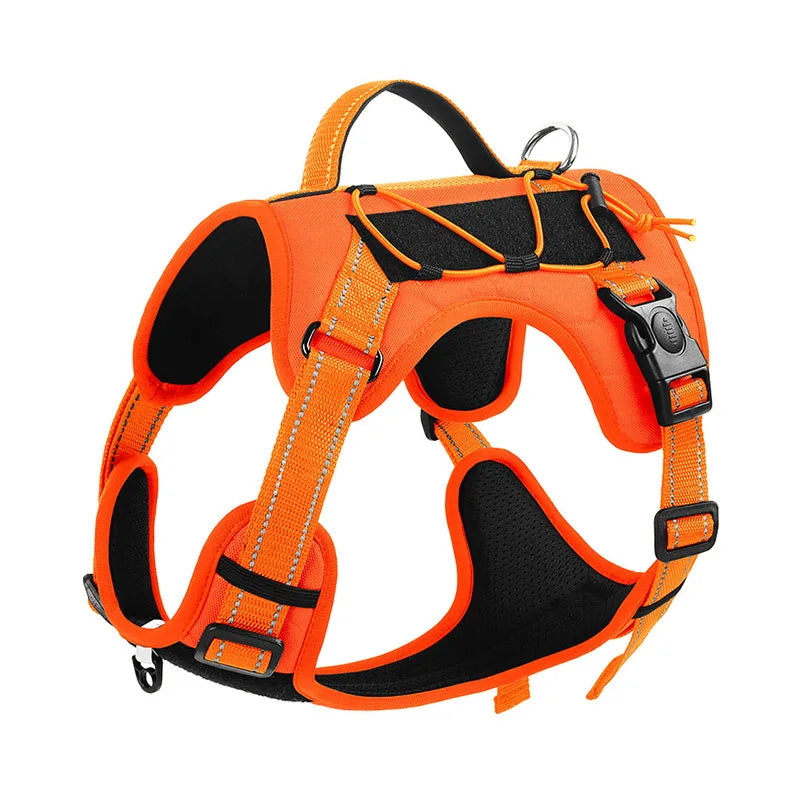 New Reflective Tactical Dog Harness No Pull Adjustable Vest Explosion Proof Durable Pet Chest Strap for Small Medium Large Dogs