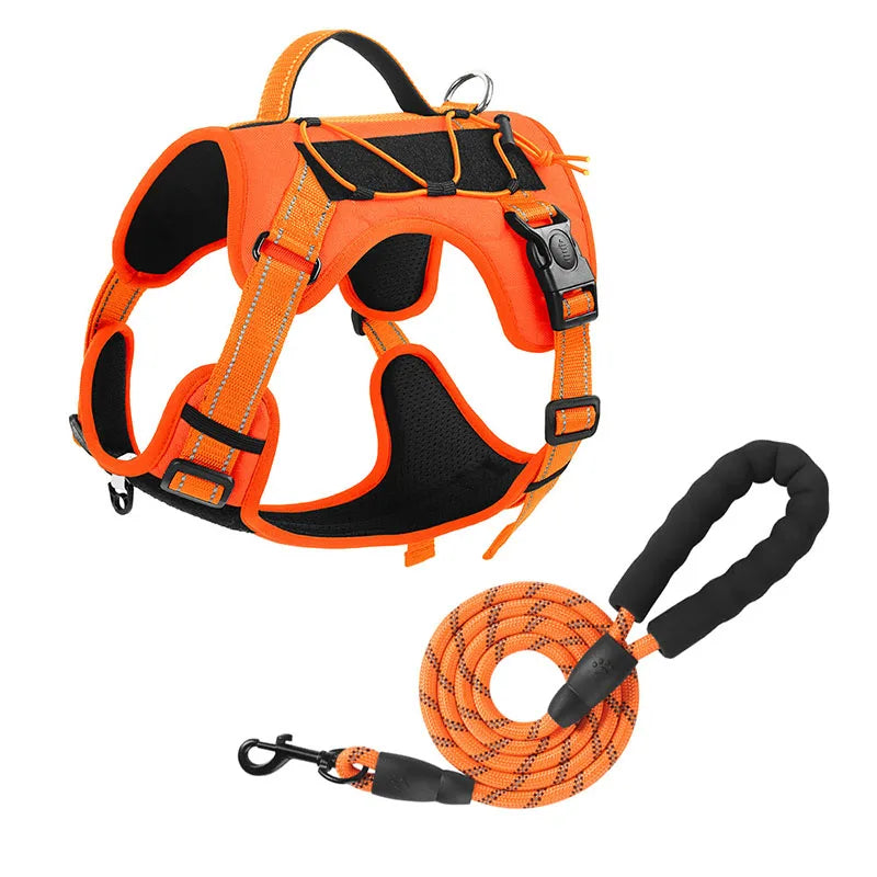 New Reflective Tactical Dog Harness No Pull Adjustable Vest Explosion Proof Durable Pet Chest Strap for Small Medium Large Dogs