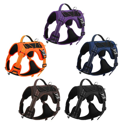 New Reflective Tactical Dog Harness No Pull Adjustable Vest Explosion Proof Durable Pet Chest Strap for Small Medium Large Dogs